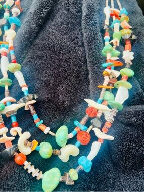 Three 3 Strand Zuni Fetish necklace